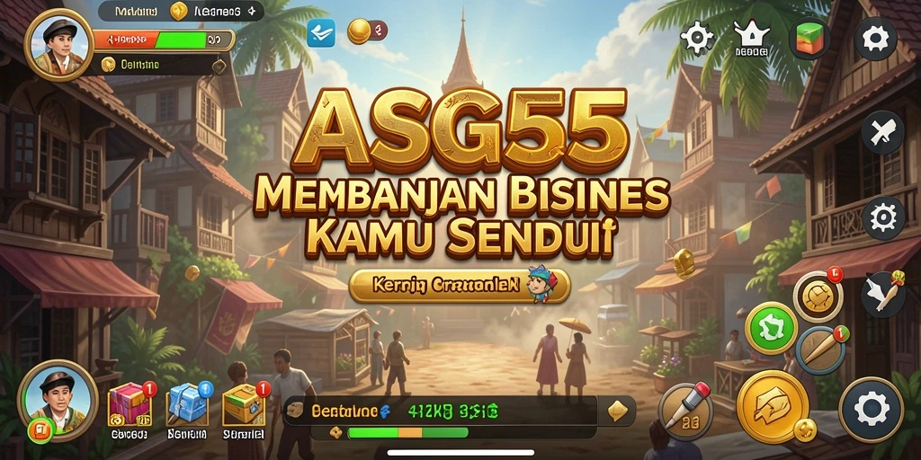Screenshot ASG55 menampilkan gameplay seru membangun bisnis.