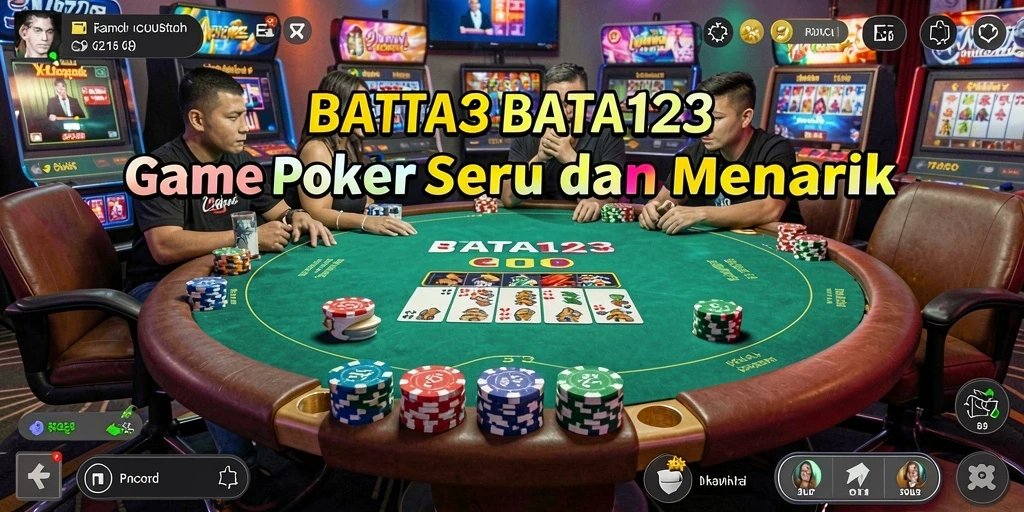 Screenshot gameplay BATA123 menampilkan suasana poker yang menegangkan.