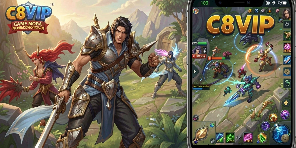 Tampilan gameplay C8VIP yang dinamis dan seru.