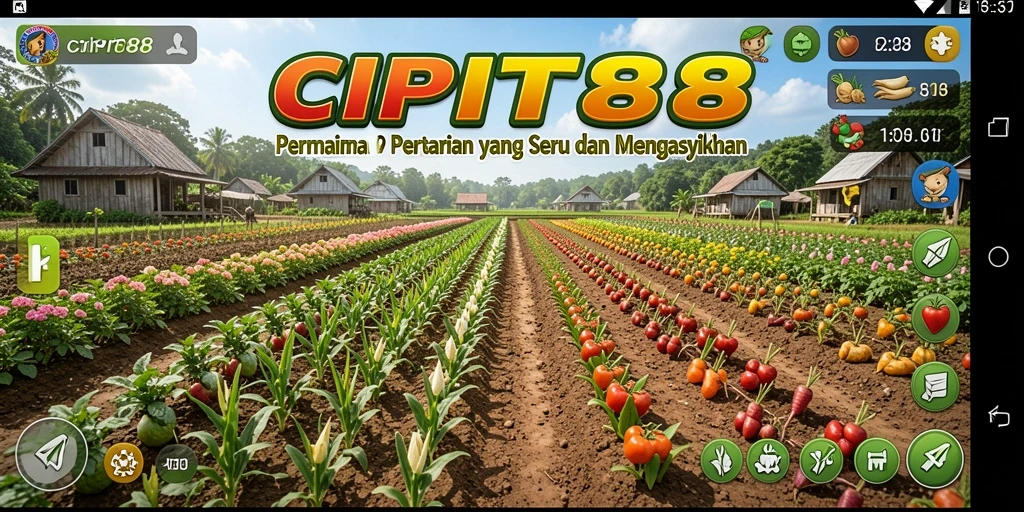 Tangkapan layar menampilkan antusiasme gameplay pertanian di CIPIT88.