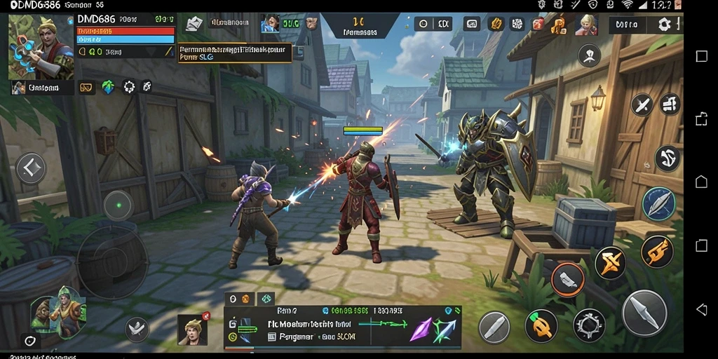 Tampilan dinamis dari gameplay DMD686 yang seru dan strategis.