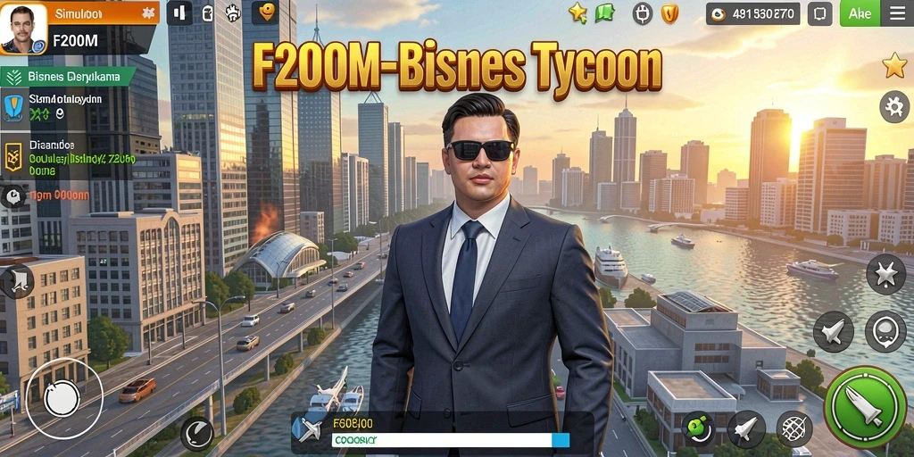 Tampilan gameplay F200M yang menarik dan kompetitif dalam simulasi Tycoon.