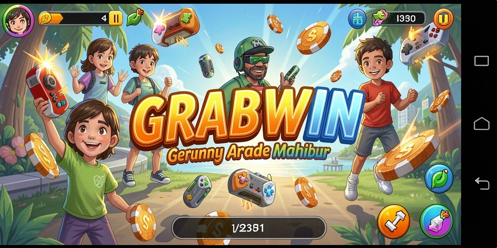 Tampilan seru dari gameplay <strong>GRABWIN</strong> yang memukau.
