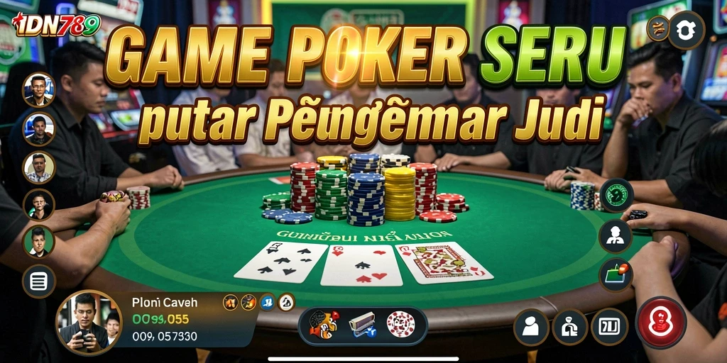 Tampilan permainan Poker yang seru di IDN789.