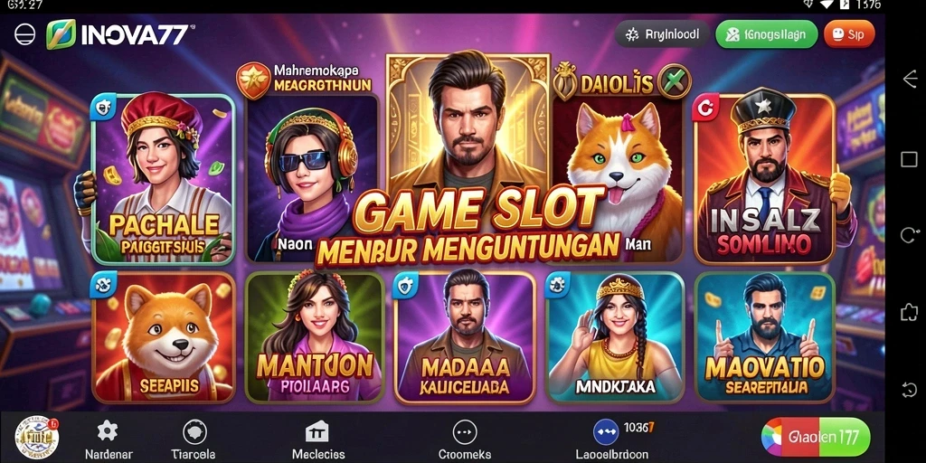 Tampilan gameplay menarik dari INOVA77 dengan fitur slot yang bervariasi.