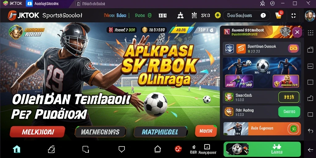 Screenshot utama JKTOK menampilkan antarmuka sportsbook yang menarik.
