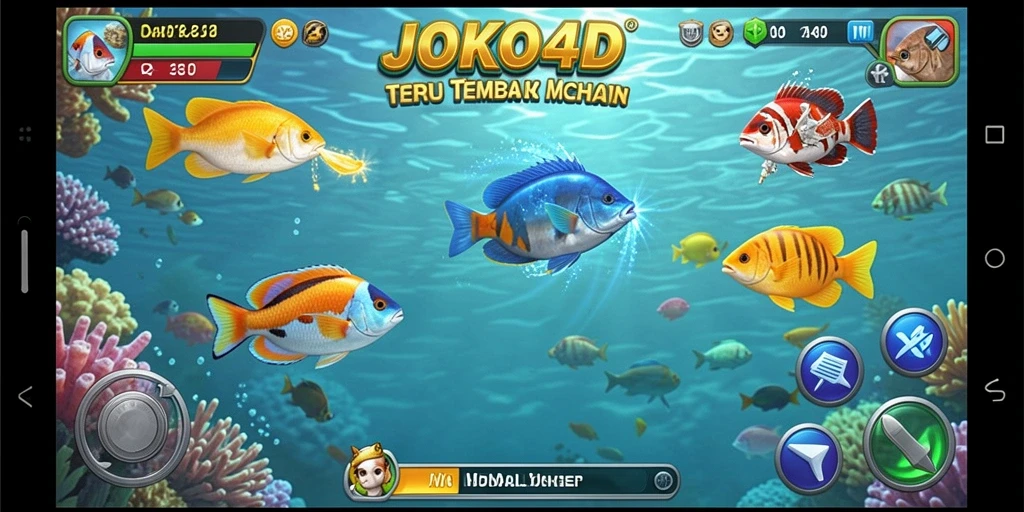 Tangkapan layar gameplay JOKO4D menampilkan aksi menembak ikan yang mengasyikkan.