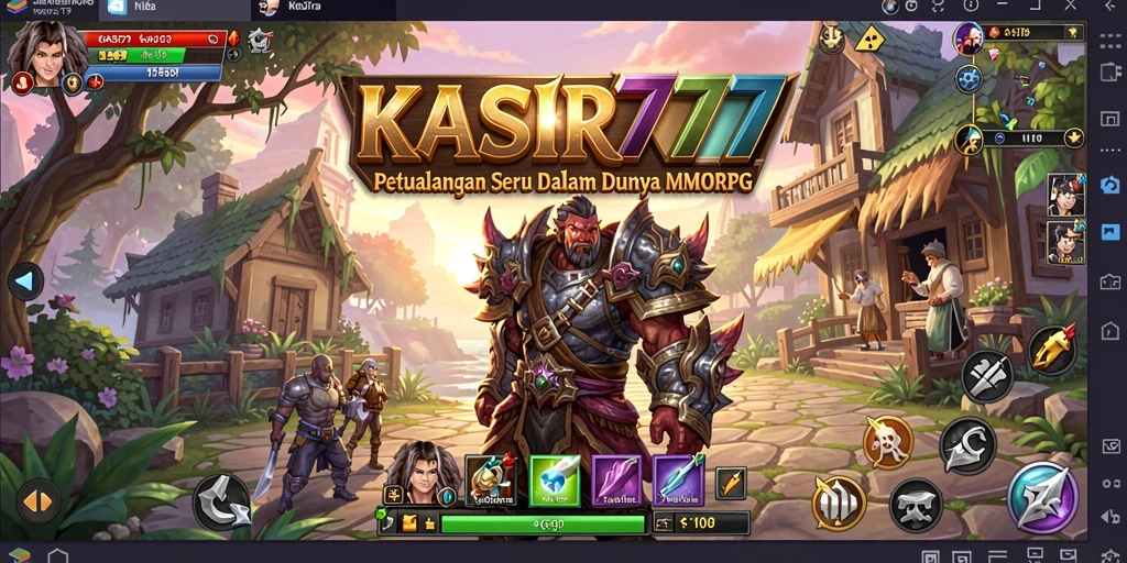 Tangkapan layar KASIR777 menampilkan aksi seru di dunia MMORPG.