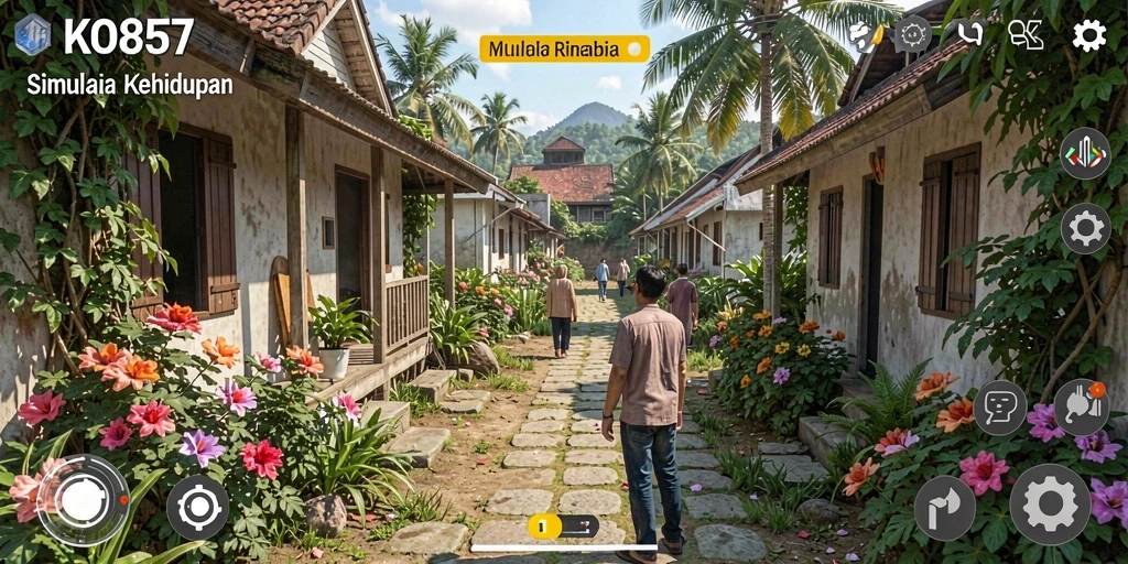 Screenshot utama KO857 menampilkan gameplay simulasi yang seru dan interaktif.