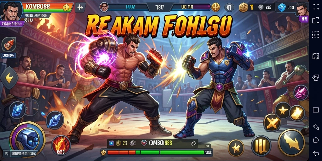 Screenshot menampilkan aksi pertarungan seru di KOMBO88.