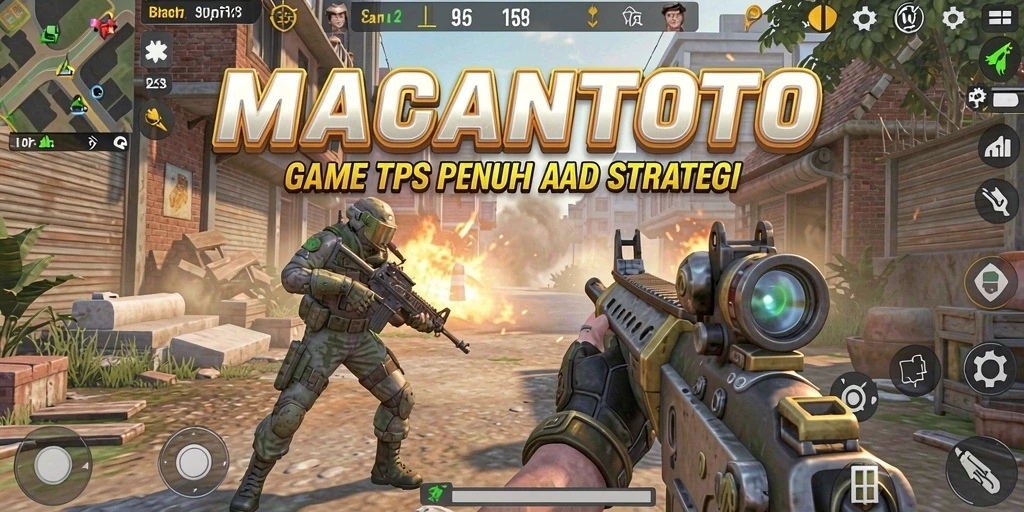 Screenshot gameplay <strong>MACANTOTO</strong> memperlihatkan aksi menegangkan di medan perang.