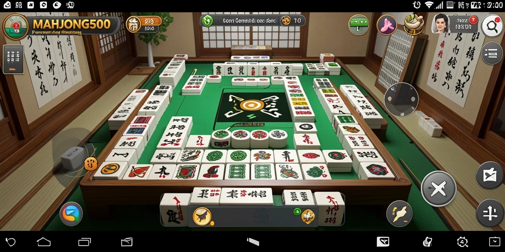 Tampilan gameplay seru dari MAHJONG500 dengan desain yang menarik.