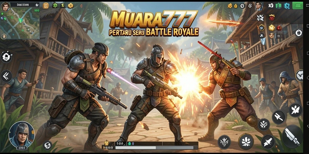 Tampilan gameplay Battle Royale yang menegangkan di MUARA777.