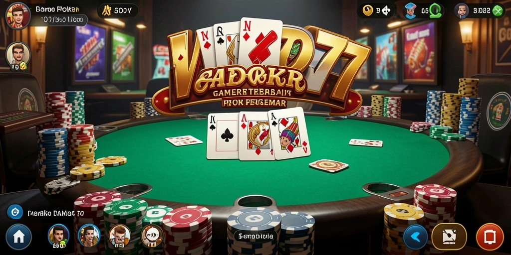 Tampilan antarmuka permainan Poker di NABOB77 yang menarik.