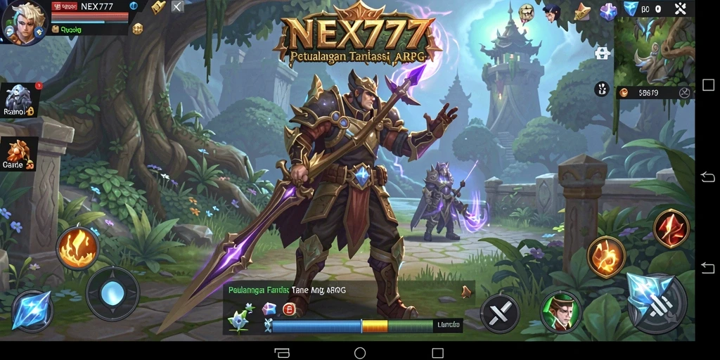 Screenshot gameplay seru dari NEX777 yang menampilkan aksi pertarungan.