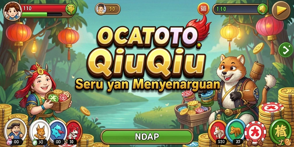 Screenshot gameplay OCATOTO memperlihatkan serunya bermain QiuQiu.