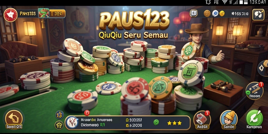 Tampilan gameplay PAUS123 yang seru dalam aksi QiuQiu.
