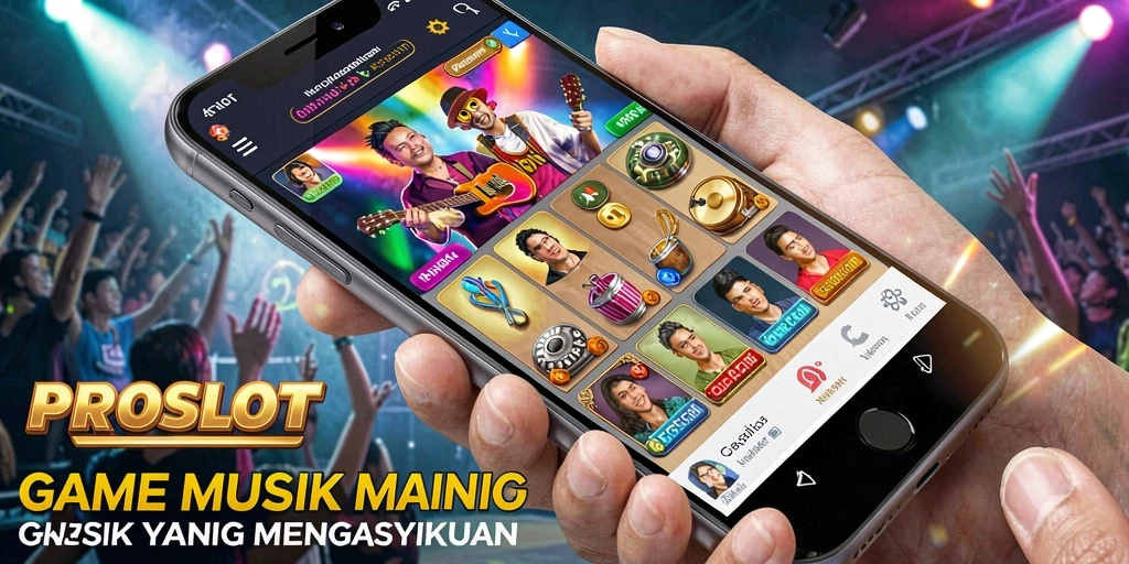 Tampilan gameplay yang menarik dalam PROSLOT dengan musik yang mengasyikkan.