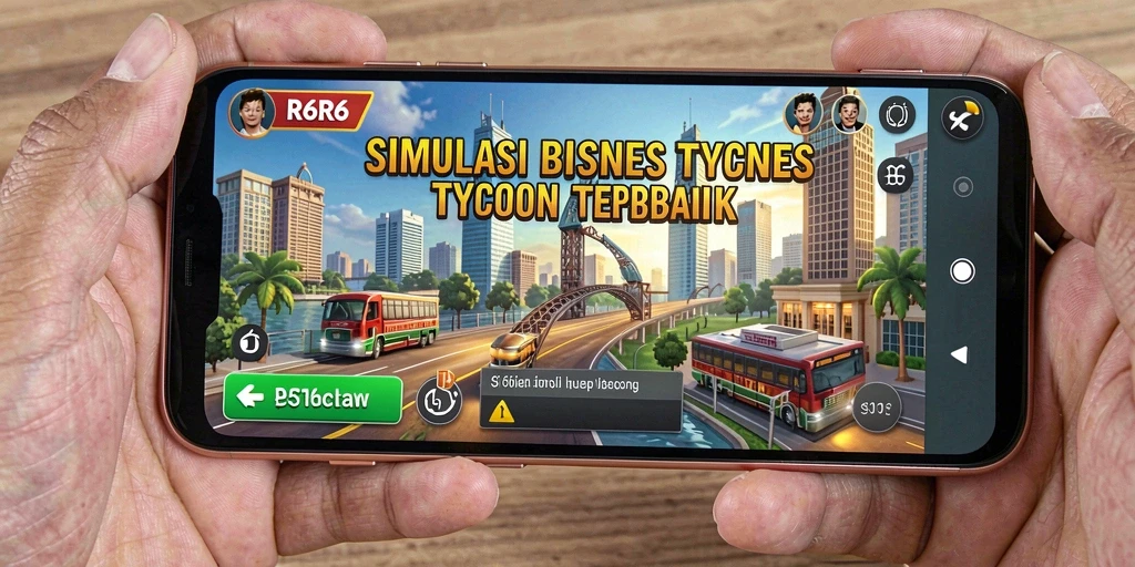 Tampilan gameplay <strong>R6R6</strong> yang menarik dengan berbagai pilihan bisnis.
