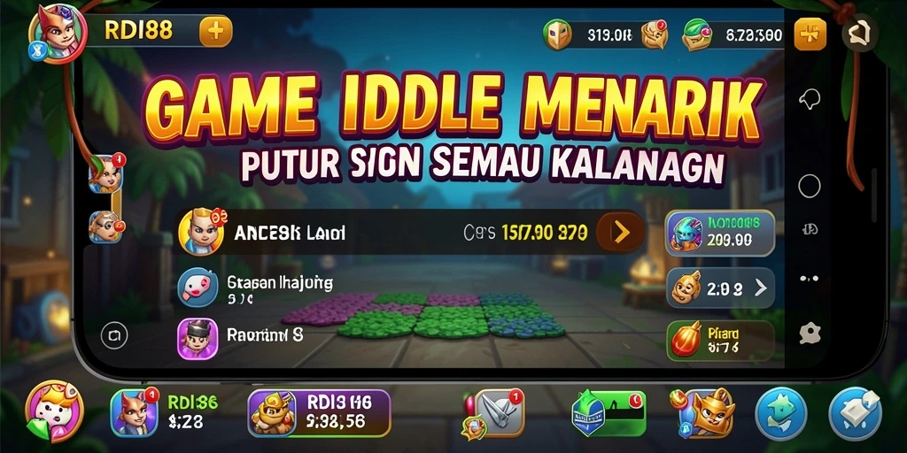 Screenshot gameplay RDI88 yang menampilkan momen seru dalam game Idle.