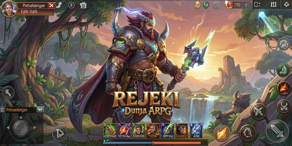 Tampilan gameplay seru dalam dunia petualangan ARPG.