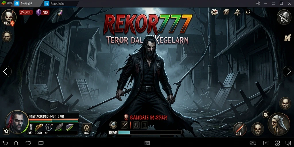 Tampilan gameplay menegangkan dari REKOR777 saat menghadapi makhluk horor.