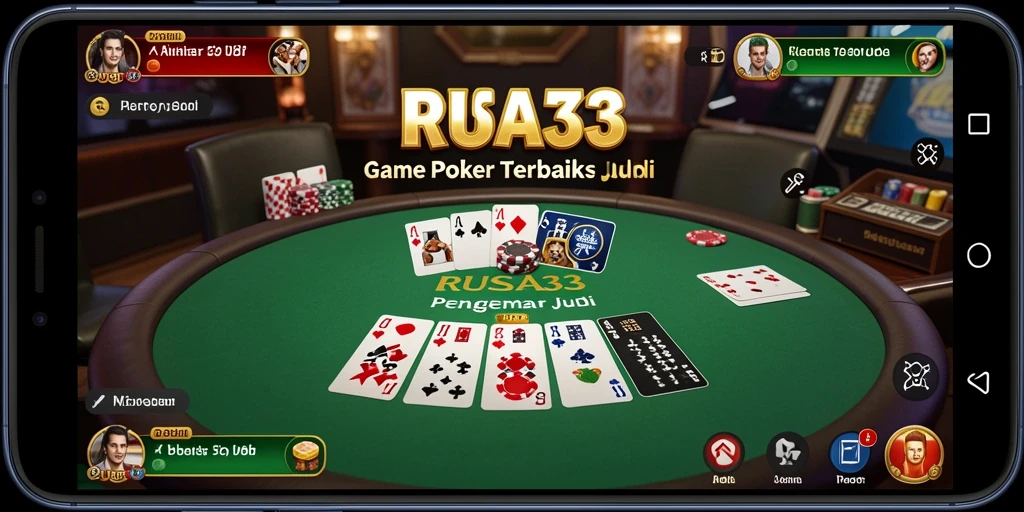 Screenshot gameplay seru Poker di RUSA33 yang menunjukkan taruhan tinggi.