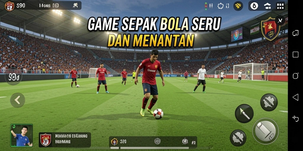 Gameplay menarik S80 dengan aksi sepak bola seru.