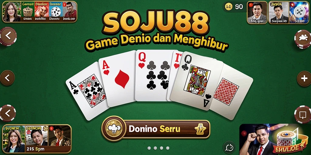 Tampilan gameplay seru dalam SOJU88 untuk permainan Domino.