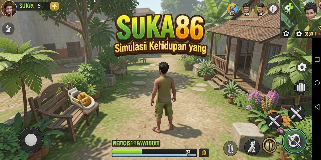 Screenshot gameplay <strong>SUKA86</strong> menampilkan pengalaman kehidupan virtual yang menarik.