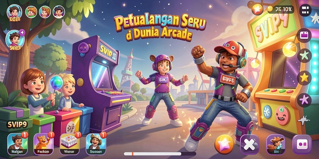 Screenshot gameplay SVIP9 menampilkan aksi seru dalam dunia Arcade.