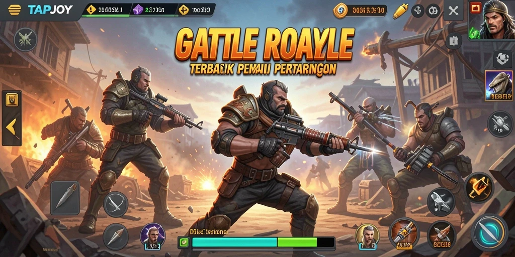Gameplay intens dari TAPJOY dalam pertempuran Battle Royale.